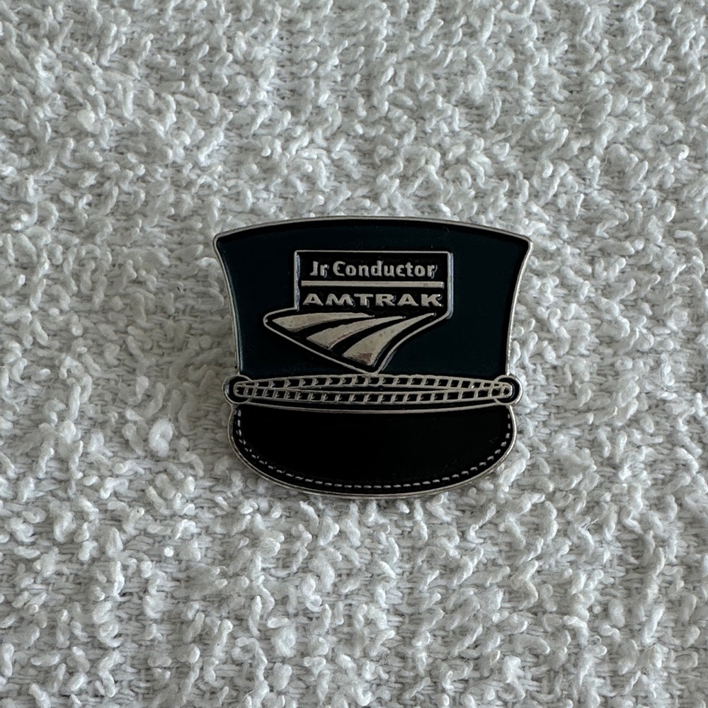 Amtrak Jr Conductor Hat Enamel Pin